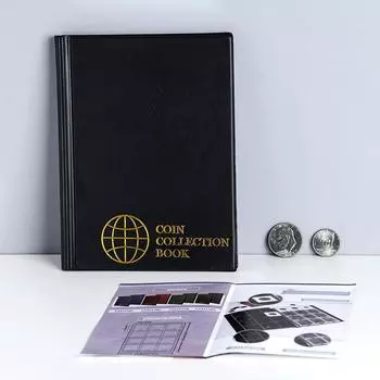 1 шт 120 карманов держатель для монет органайзер для значков коллекционные аксессуары ПВХ памятные подарки сумка для хранения коллекционная книга альбом для монет чёрный