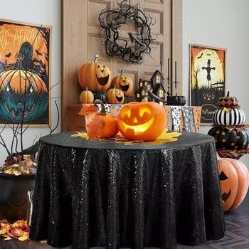 1 шт. 120 см круглый чехол для стола скатерть с пайетками круглая скатерть блестящая декоративная драпированная скатерть блестящая полиэстеровая одежда серебряный