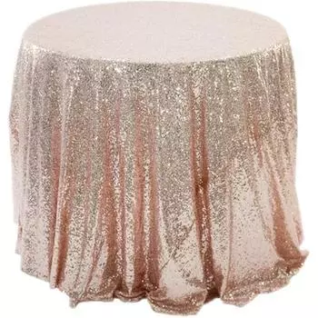 1 шт. 120 см скатерть с пайетками, круглая скатерть, блестящая скатерть, декоративная драпированная скатерть, блестящая одежда из полиэстера серебряный