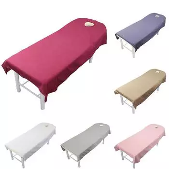 1 шт. 120 см x 190 см косметическое полиэстеровое волокно простая массажная простыня с отверстиями спа салон красоты