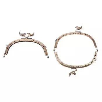 1 шт., 12,5 см, с тиснением в виде головы птицы, античная бронза, металлический кошелек, рамка, сумка с застежкой-поцелуем, ручка, аксессуары для сумки с дуговым замком «сделай сам»