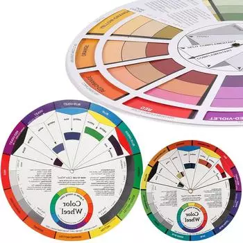 1 шт. 12-цветная бумажная карта для татуировок, цветовое колесо, круг, хроматический дизайн татуировок бровей, ногти, профессиональный пигмент, принадлежности для макияжа