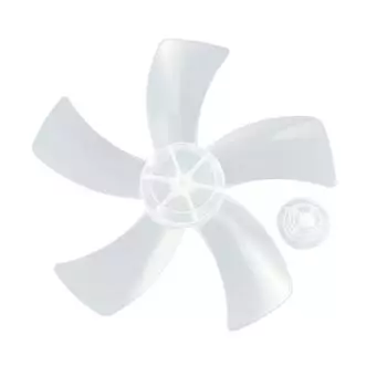 1 шт. 12-дюймовая бытовая пластиковая лопасть вентилятора с пятью листьями и гайкой для настольного вентилятора, аксессуар для лопасти вентилятора белый