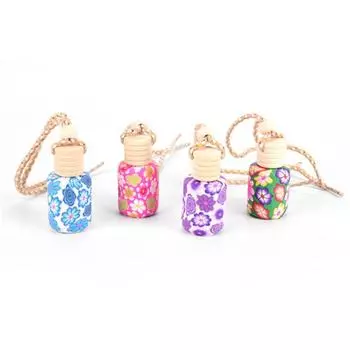 1 шт. 12 мл флакон духов для автомобиля подвесной освежитель воздуха диффузор духов цветочный принт украшение для салона автомобиля