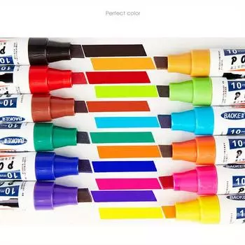 1 шт/12 шт 12 мм быстросохнущий водостойкий художественный маркер 12 цветов высокая емкость рекламные постеры рисование ручки студенческие принадлежности инструменты для рисования чёрный