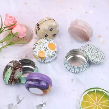 1 шт/12 шт мини элегантный цветок жестяная коробка Diy свеча банка бальзам круглая пустая железная коробка 12Pcs E