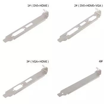 1 шт. 12 см высокопрофильный кронштейн адаптер Hdmi Dvi Vga порт для разъема видеокарты 2#DVI+HDMI+VGA