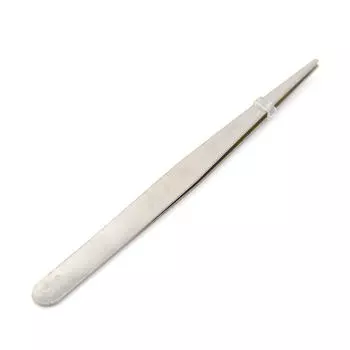 1 шт., 12 см, заостренный прямой пинцет серебристого цвета с тонкими кончиками