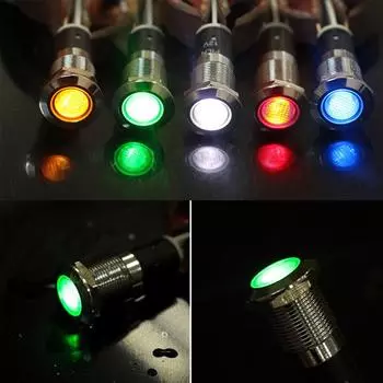 1 шт. 12 В 12 мм светодиодный индикатор панели управления приборной панелью практичный автомобиль грузовик лодка лампа ABS пластик автомобильные аксессуары автомобильные товары красный