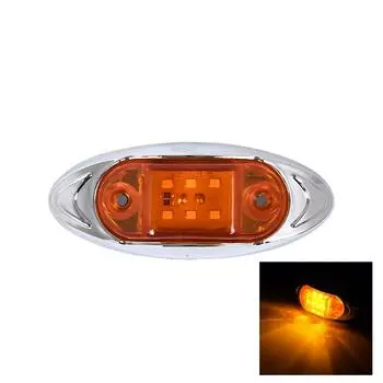 1 шт. 12 В 24 В авто 6 светодиодных сигнальных фонарей боковые габаритные огни прицепа грузовика сигнальная лампа многофункциональная водонепроницаемая ширина света жёлтый