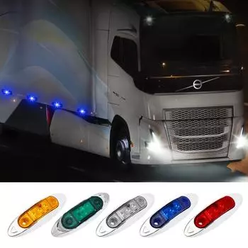 1 шт. 12 В 24 В авто 6 светодиодных сигнальных фонарей боковые габаритные огни прицепа грузовика сигнальная лампа многофункциональная водонепроницаемая ширина света красный