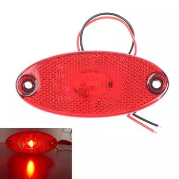 1 шт. 12 В 24 В светодиодные боковые габаритные фонари для прицепов, караванов, боковые габаритные фонари, светодиодные лампы для грузовиков, янтарные, красные, белые белый