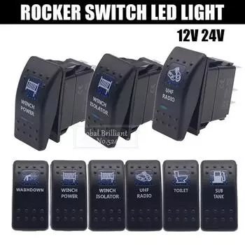 1 шт. 12 В 24 В водонепроницаемый автомобильный лодочный караван кулисный переключатель тумблерный переключатель барный стиль синий тумблер кулисный переключатель заднего хода задний фонарь