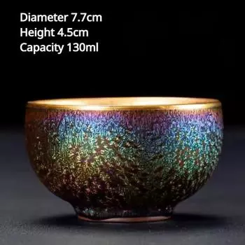 1 шт. 130 мл ярко украшенная ручная работа китайская керамическая чашка для чая кофейная кружка прочная портативная для офиса и путешествий посуда для напитков подарок 130ml