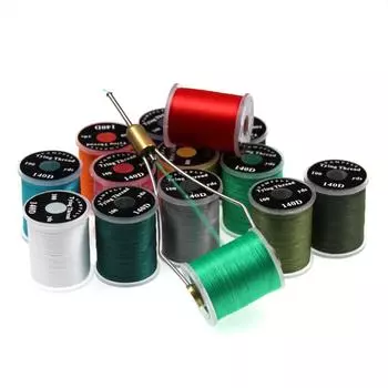1 шт. 140D нить для вязания мух для размера 6 ~ 14, мухи, форель, окунь, материал для вязания мушек, красный, оливковый, красный, серый, со стандартной шпулькой белый