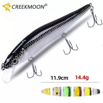 1 шт., 14,4 г, 11,9 см, рыболовные приманки, воблер гольяна, плавающий окунь, троллинг, искусственная жесткая приманка, воблер, карп, рыболовные снасти Pesca