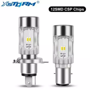 1 шт. 15000LM H4 BA20D светодиодная фара для мотоцикла Blub с вентилятором Moto Light 1:1 360° CSP Motobike 20W 6000K 12V Аксессуары BA20D H6