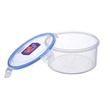 1 шт., 1500 мл, круглый, прямоугольный, пищевой пластик, холодильник, четкий, четырехсторонний, герметичный, с пряжкой, ланч-бокс, контейнер для хранения продуктов