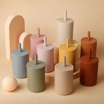 1 шт. 150 мл Детская соломенная чашка 5 унций Детская питьевая чашка силиконовая обучающая чашка для младенцев и детей портативная и практичная чашка для кормления