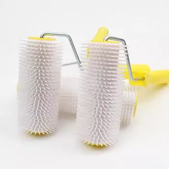 1 шт. 15/22 см пеногасящий барабанный щеточный валик с шипами латексный пол самовыравнивающийся валик для выравнивания стяжки игольчатый валик кисть для краски валик 6IN