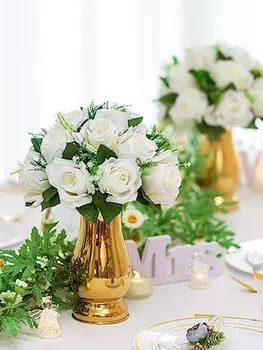 1 шт., 15 головок, искусственный цветочный шар, букет шелковых роз без вазы, подходит для свадебных вечеринок, дня Святого Валентина, домашний декор для гостиной шампанского