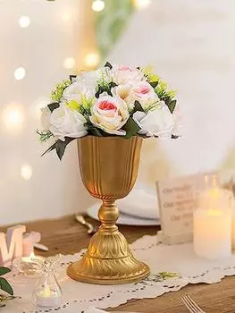 1 шт., 15 головок, искусственный цветок, шаровая композиция, букет шелковых роз без вазы, подходит для свадебных вечеринок в магазине, домашнего декора ко Дню святого Валентина шампанского