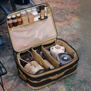 1 шт., 15 л, большая емкость, уличная кухонная плита, сумка для хранения, противоударная сумка для пикника, набор, горшок, газовая канистра, сумка для хранения чёрный