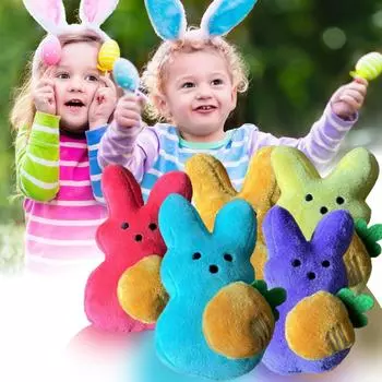 1 шт. 15 см милая кукла-зайчик, мягкая кукла-кролик, игрушка для рабочего стола, дивана, декор, комфортная кукла, игрушки для детей, пасхальное украшение One Size оранжевый