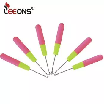 1 шт., 15 см, пластиковый крючок розового и лимонного цвета, иглы для плетения волос и косичек крючком