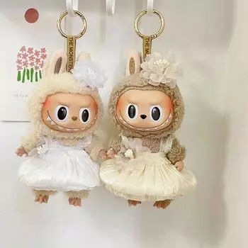 1 шт. 15 см платье лабубу одежда макарон холодный заполненный кукольный аксессуар кукольная ткань для косплея чистая ручная работа только одежда продается