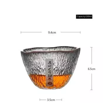 1 шт. 160 мл термостойкая стеклянная чашка для чая Rain Drop Cup прозрачное стекло для питья японский чайный набор кунг-фу бокал для вина 160ML