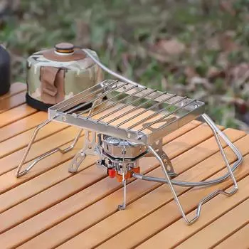 1 шт 16*16 см многофункциональная складная нержавеющая сталь газовая стойка для кемпинга барбекю чайник стойка 16*16CM