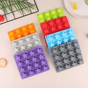 1 шт. 16 решетка в виде звезды, решетка для мороженого, пятиконечная звезда, силиконовая форма для мороженого, торта, кубики льда, сделай сам, кухонная форма для выпечки темно-серого