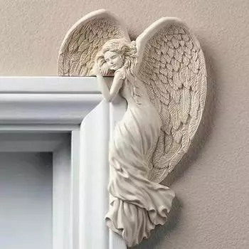 1 шт. 16 см крылья ангела дверная рама настенная скульптура орнамент домашний декор сказочная дверь потертый шик Right