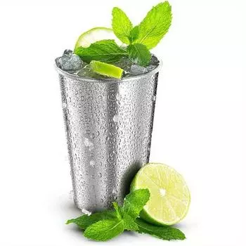 1 шт., 16 унций, металлическая чашка для пива из нержавеющей стали, чашки для вина, кухонные аксессуары для портативной посуды 1pcs