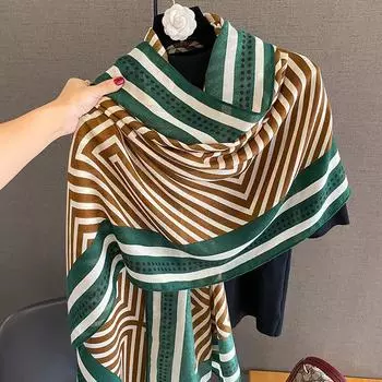 1 шт 180*90 см сохраняют тепло новый элегантный роскошный шелковый шарф украшение шаль защита от солнца с женской модой 90*180cm