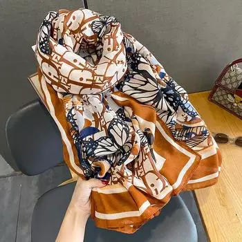 1 шт 180*90 см сохраняют тепло новый элегантный роскошный шелковый шарф украшение шаль защита от солнца с женской модой 90*180CM