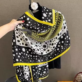 1 шт 180*90 см сохраняют тепло новый элегантный роскошный шелковый шарф украшение шаль защита от солнца с женской модой 90*180cm