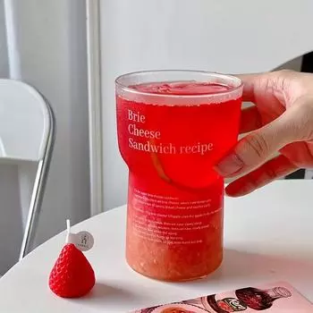 1 шт. 18,6 унций стеклянная чашка для воды прозрачная термостойкая кофейная чашка для домашнего напитка сока молока чашка для ресторана вечеринки посуда для напитков подарок about 550ml чёрный