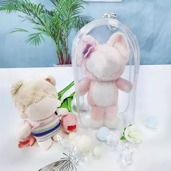 1 шт. 19*10 см ПВХ прозрачный овальный кукольный мешок для хранения на открытом воздухе сумка-органайзер коробка игрушка кукольный мешок коробка брелок One Size