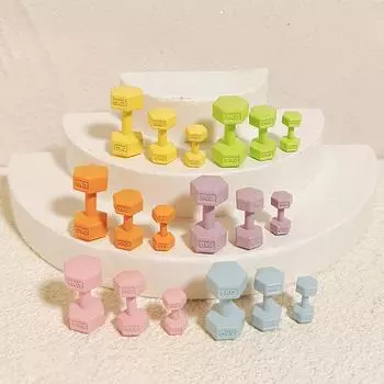 1 шт. 1/12 кукольный домик миниатюрная штанга гантели фитнес-зал мини гантели модель игрушки тяжелоатлетическое оборудование аксессуары S