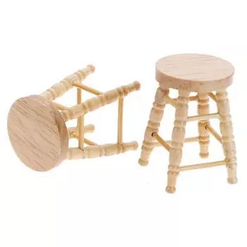 1 шт. 1/12 кукольный домик миниатюрный деревянный табурет стул мебельные аксессуары украшения one size