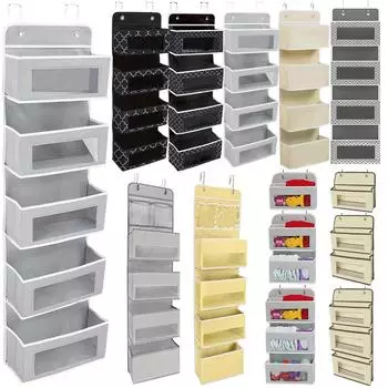 1 шт 1/2/3/4/5 карманный нетканый материал + картонная подвесная сумка с двумя крючками из нержавеющей стали сумки для хранения одноразовых предметов