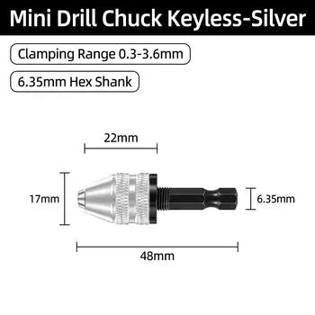 1 шт. 1,5-10 мм или 0,8-10 мм 1/4 шестигранный хвостовик, сверлильный патрон, бесключевое сверление, адаптер для быстрой смены бит, преобразователь, деревообрабатывающий электроинструмент
