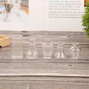 1 шт. 1/6 или 1/12 масштаб миниатюрный кукольный домик стеклянная ваза для кукольного домика аксессуары