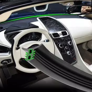 1 шт. 1,6 м черные уплотнительные полосы для приборной панели автомобиля, звукоизоляционные резиновые уплотнения, универсальные автомобильные уплотнительные полосы, аксессуары для салона автомобиля, инструменты чёрный