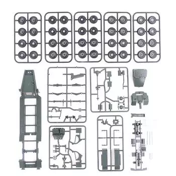 1 шт. 1/72 полуприцеп-тягач военный автомобиль игрушечный блок модель автомобиля в сборе комплект 1pc