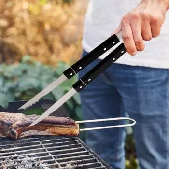 1 шт./1 комплект, инструмент для барбекю, щипцы из нержавеющей стали, вилка, лопата, многоцелевые кухонные принадлежности для дома, пикника на открытом воздухе A