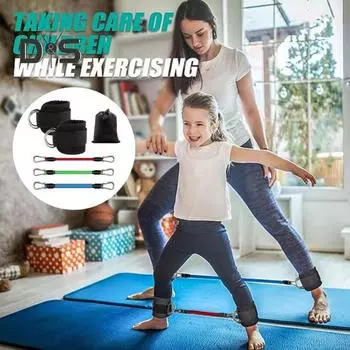 1 шт./1 комплект, лента сопротивления лодыжке с регулируемой манжетой для лодыжки, тренировка ягодичных мышц бедра, растяжка тела, моделирующая лента для упражнений, домашний спортзал, фитнес розовый