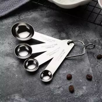 1 шт./1 комплект, мерная ложка, нержавеющая, широкого применения, долговечная, удобная ложка для приправы для сахарной пудры, кухонные принадлежности M